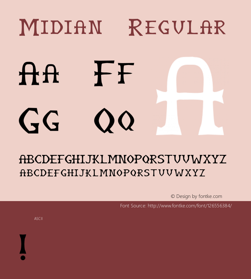 Midian 001.000 Font Sample