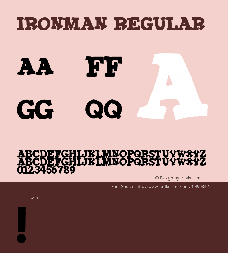 IronMan Regular 2 Font Sample