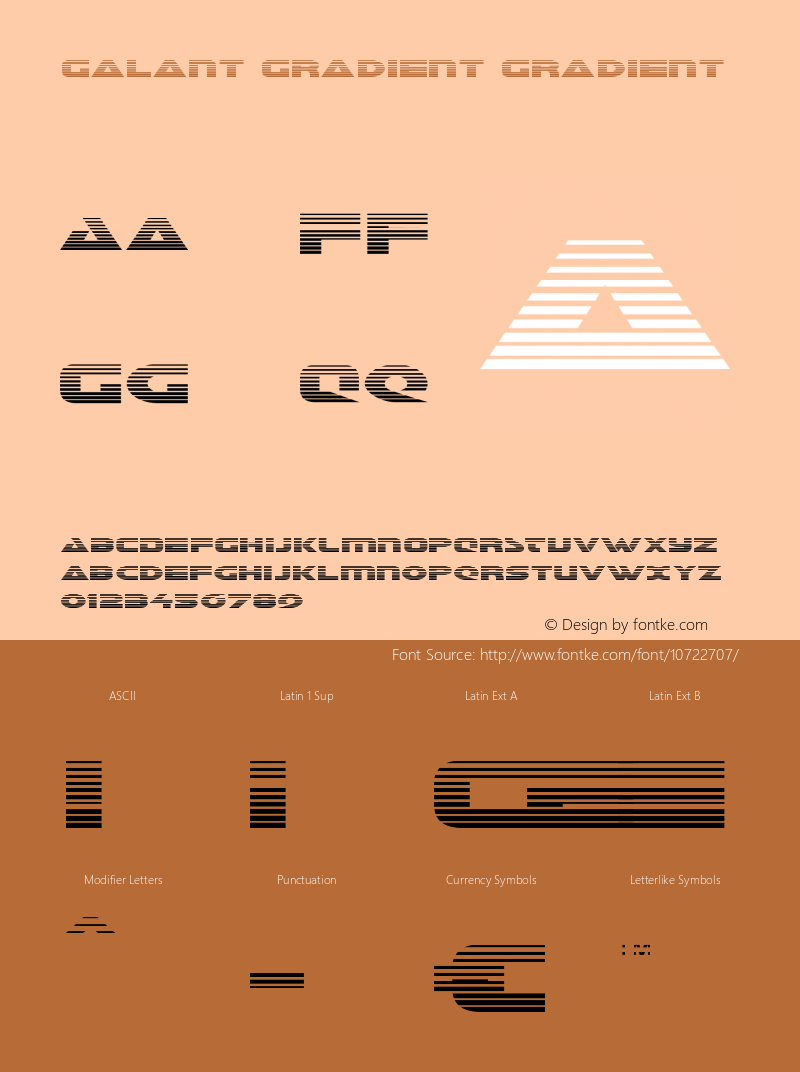 Galant Gradient Gradient Version 3.0; 2015 Font Sample