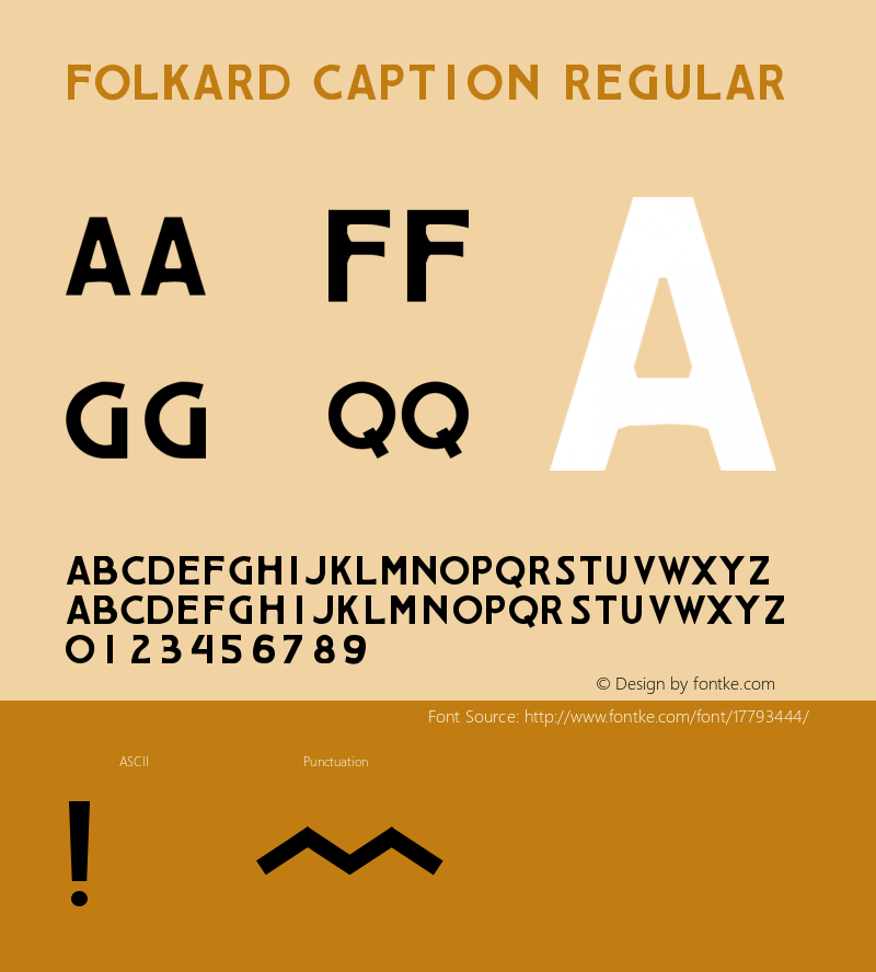 Folkard Caption Regular Version 1.000;PS 001.001;hotconv 1.0.56 Font Sample