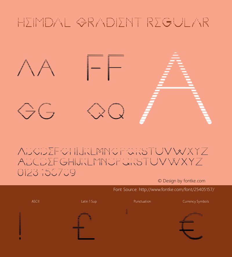 Heimdal Gradient Version 1.000 Font Sample