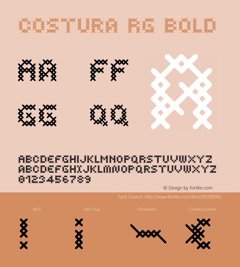 Costura Rg Bold Version 2.210;PS 002.021;hotconv 1.0.38 Font Sample