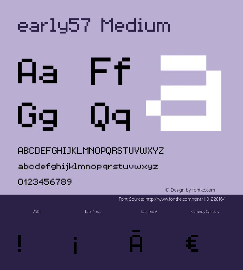 early57 Version 001.000 Font Sample