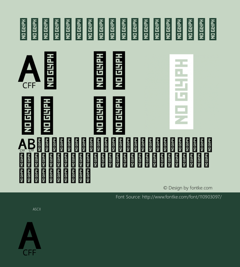 TestSFNTOne Regular  Font Sample