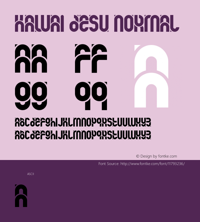 kawai desu normal Version 1.0 Font Sample