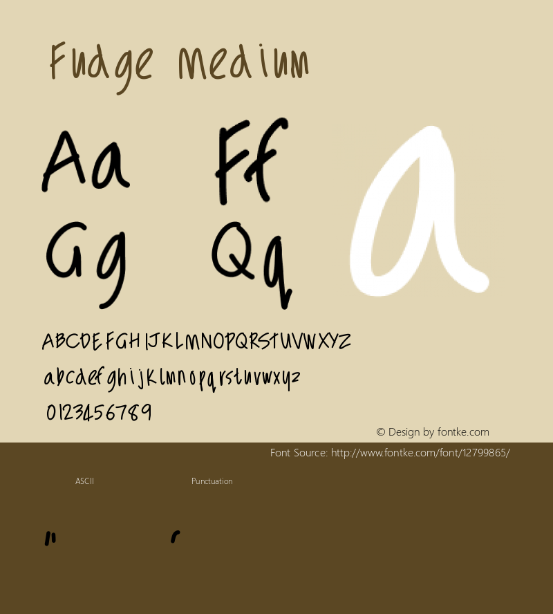 Fudge Medium Version 001.000 Font Sample