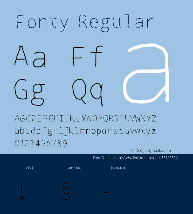 Fonty 1.0 Font Sample