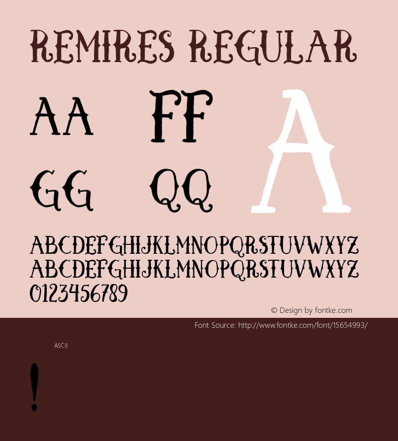 REMIRES Regular Version 1.000 Font Sample