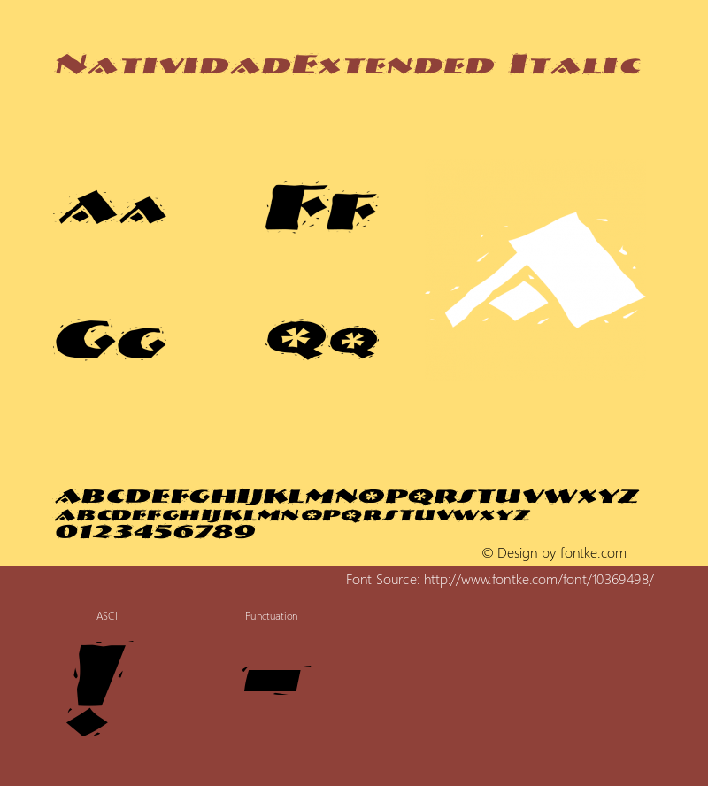 NatividadExtended Italic Rev. 003.000 Font Sample