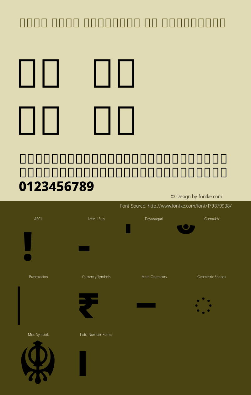 Noto Sans Gurmukhi UI ExtraBold Version 2.001; ttfautohint (v1.8.4) -l 8 -r 50 -G 200 -x 14 -D guru -f none -a qsq -X 