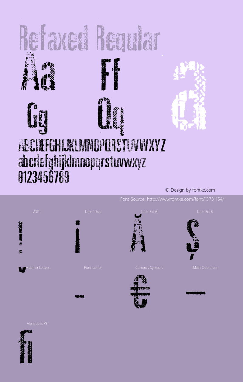 Refaxed Regular 001.000 Font Sample