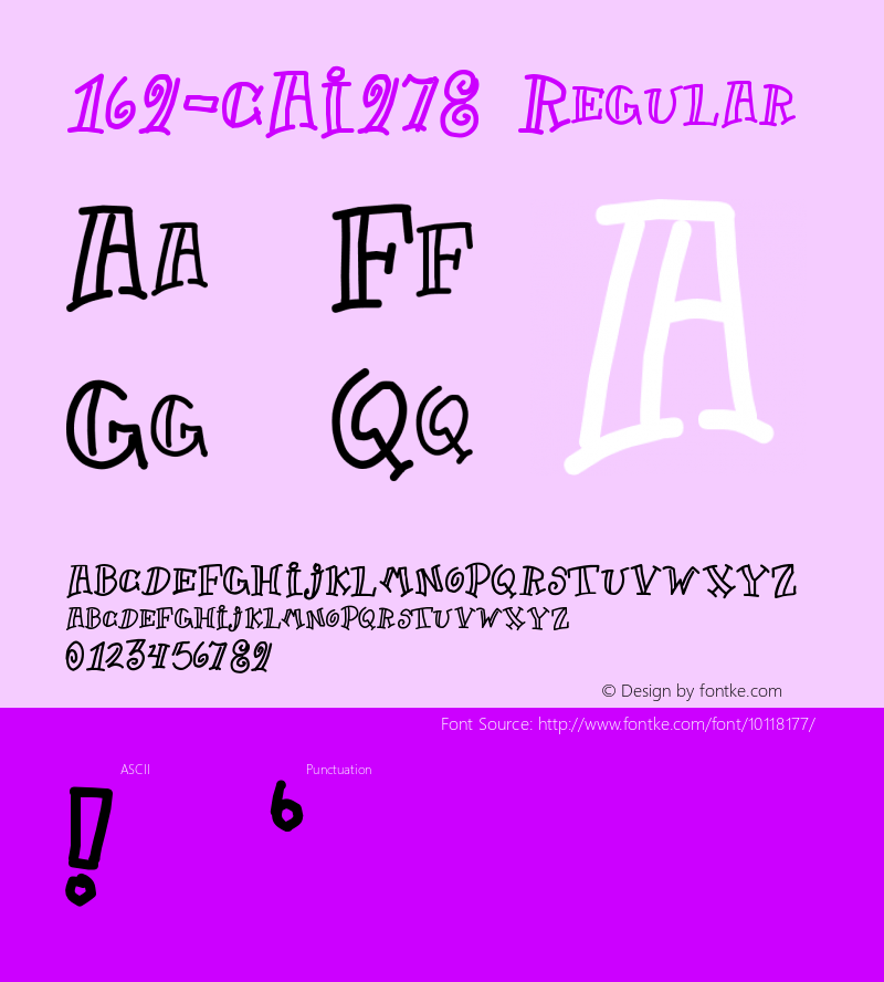 169-CAI978 Regular Version 0.00 January 1, 1904 Font Sample