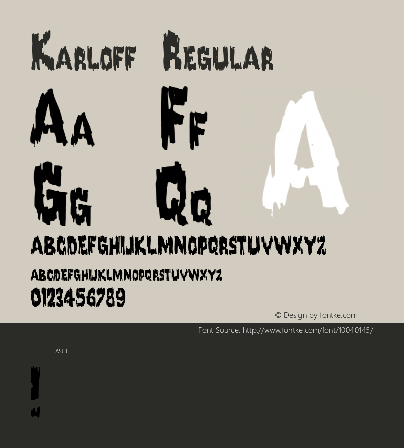 Karloff Regular 001.000 Font Sample