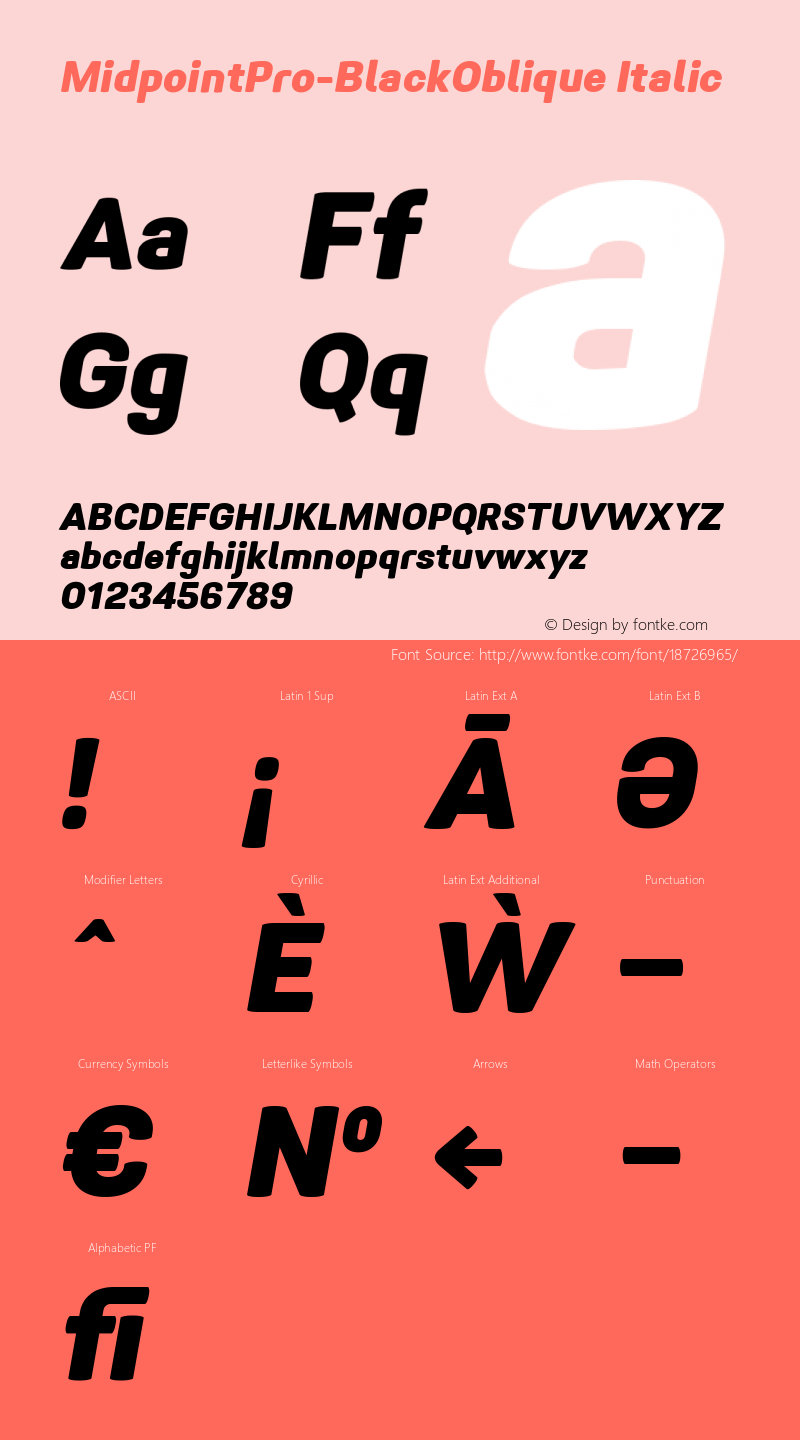 MidpointPro-BlackOblique Italic Version 1.000;easy.konstantynov.midpoint-pro.black-oblique.wfkit2.version.4Gyh Font Sample