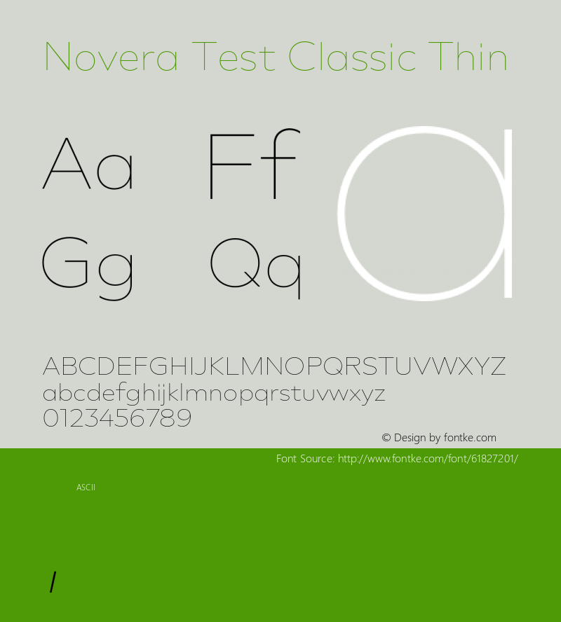 Novera Test Classic Thin Version 1.000;hotconv 1.0.109;makeotfexe 2.5.65596 Font Sample