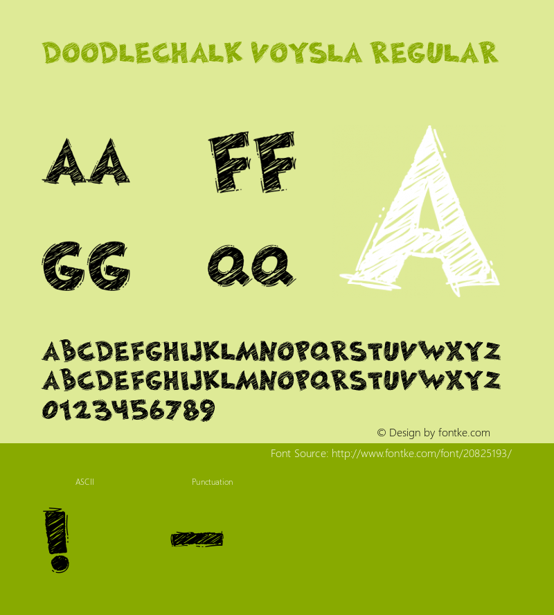 DoodleChalk Voysla Version 1.000 Font Sample