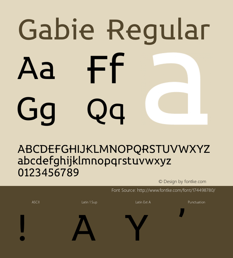 Gabie Version 1.002;Fontself Maker 3.5.4图片样张