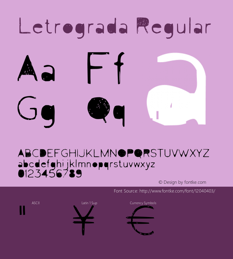 Letrograda Regular v1.3 Font Sample