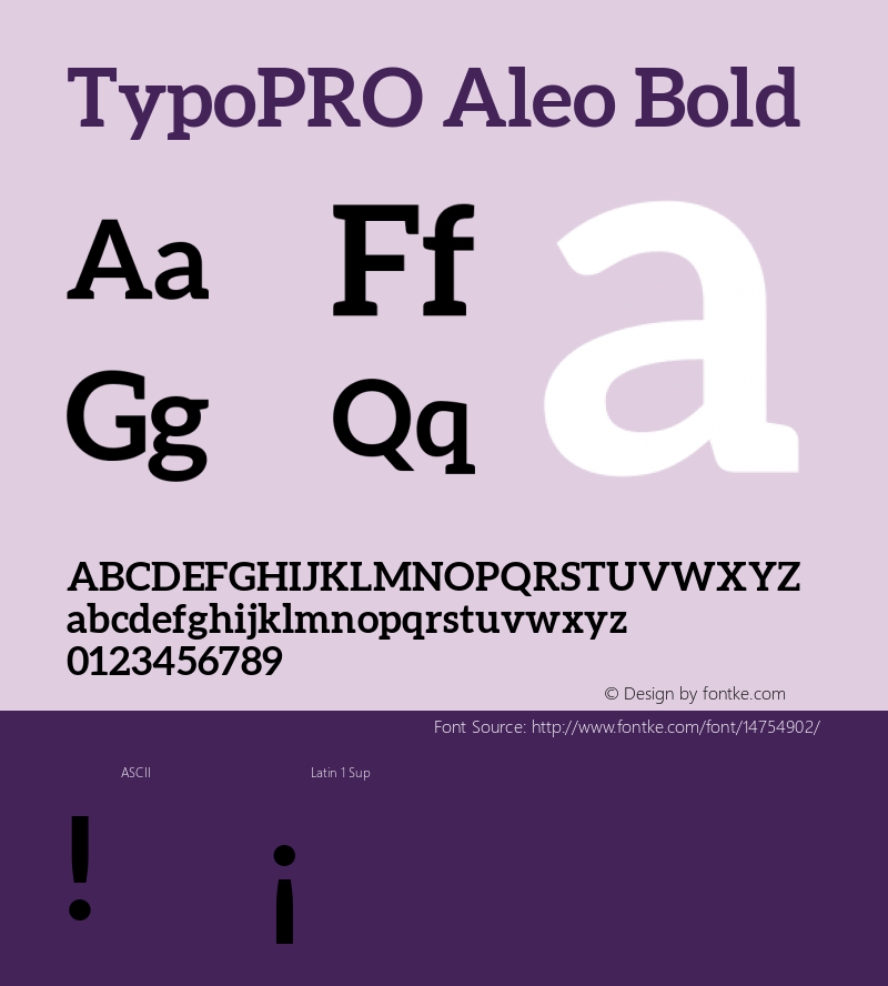 TypoPRO Aleo Bold Version 1.1 Font Sample