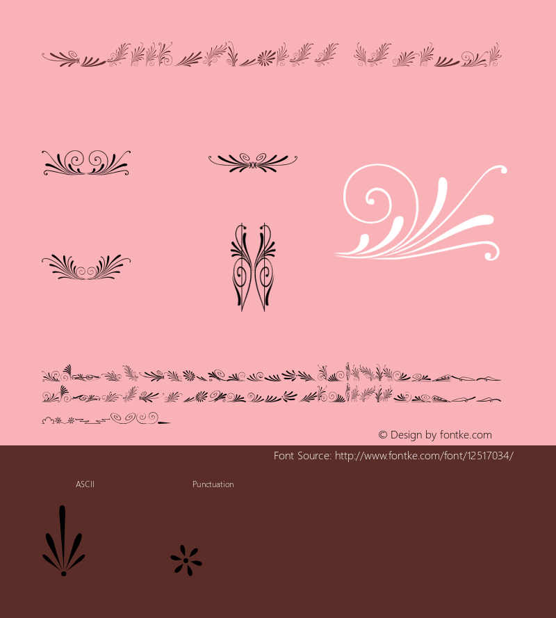 FleuronsThree Regular Version 1.000;PS 001.000;hotconv 1.0.38 Font Sample