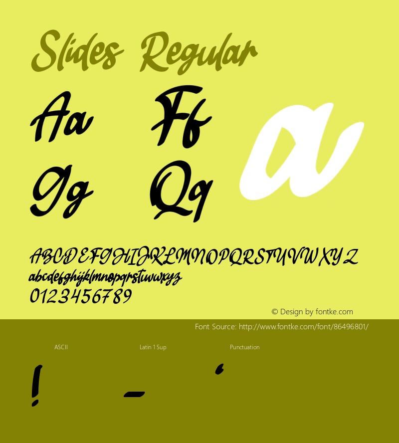 Slides Version 1.00;September 13, 2020;FontCreator 12.0.0.2562 64-bit Font Sample