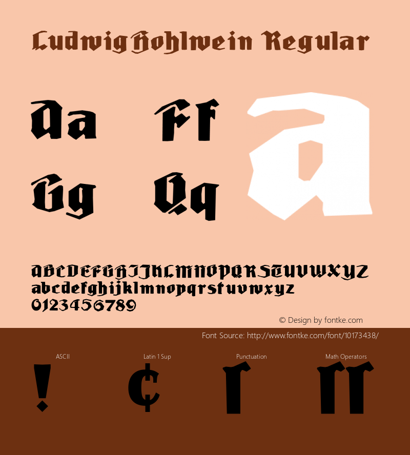 LudwigHohlwein Regular 1.0 2006-08-24 Font Sample