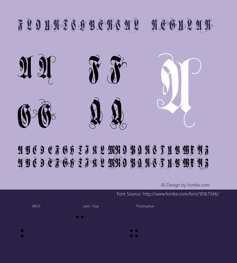 FlourishVersal Regular 1.0  14-02-2002 Font Sample