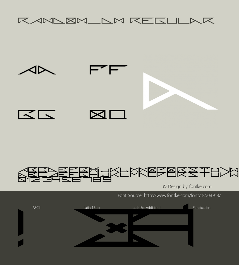 RANDOM_DM Regular Version 1.0 Font Sample