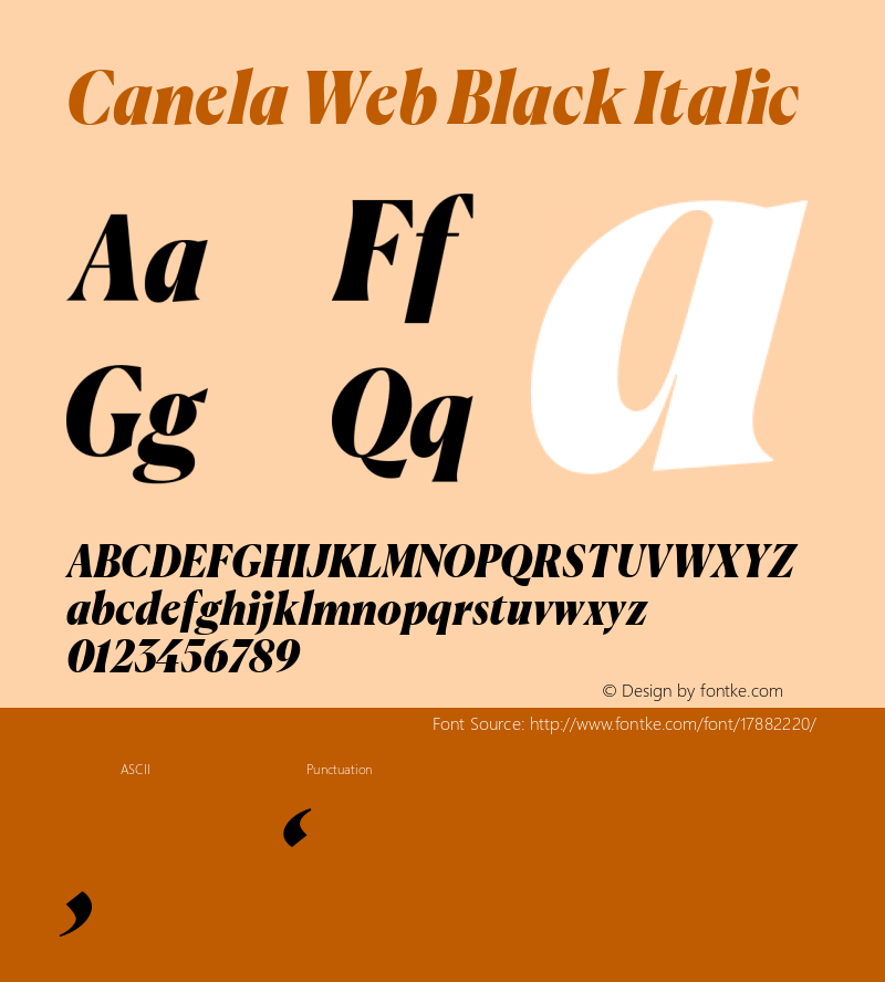 Canela Web Black Italic Version 1.1 2016 Font Sample