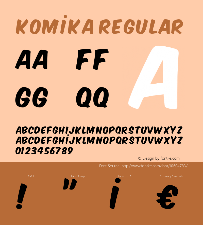 Komika Regular Unknown Font Sample