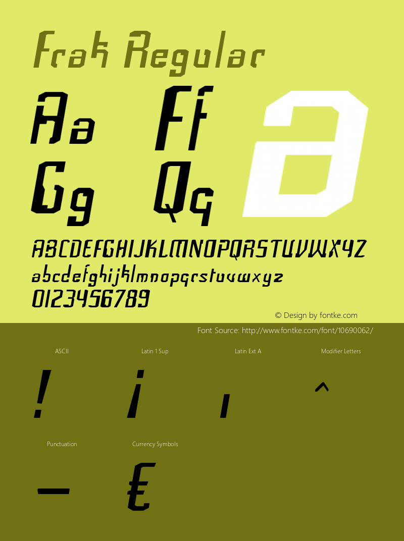 Frak Regular OTF 4.000;PS 001.001;Core 1.0.29 Font Sample