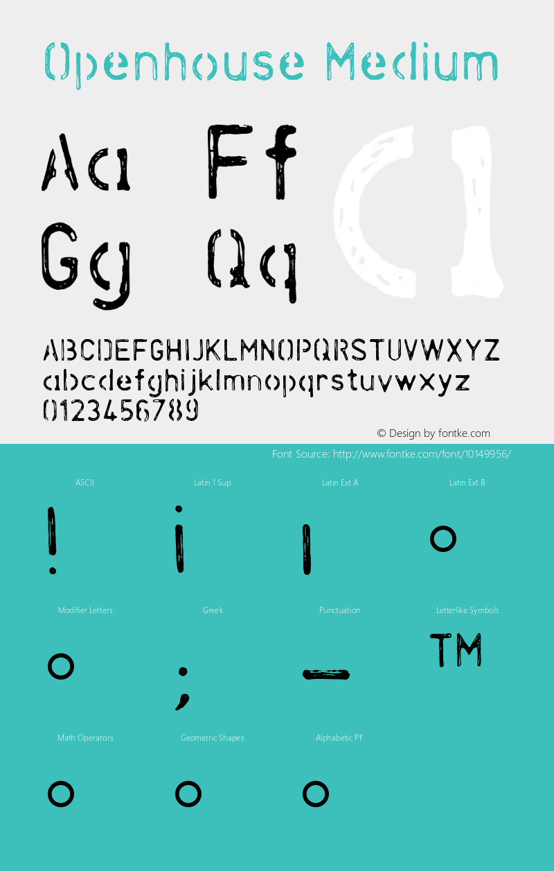 Openhouse Medium Version 001.000 Font Sample