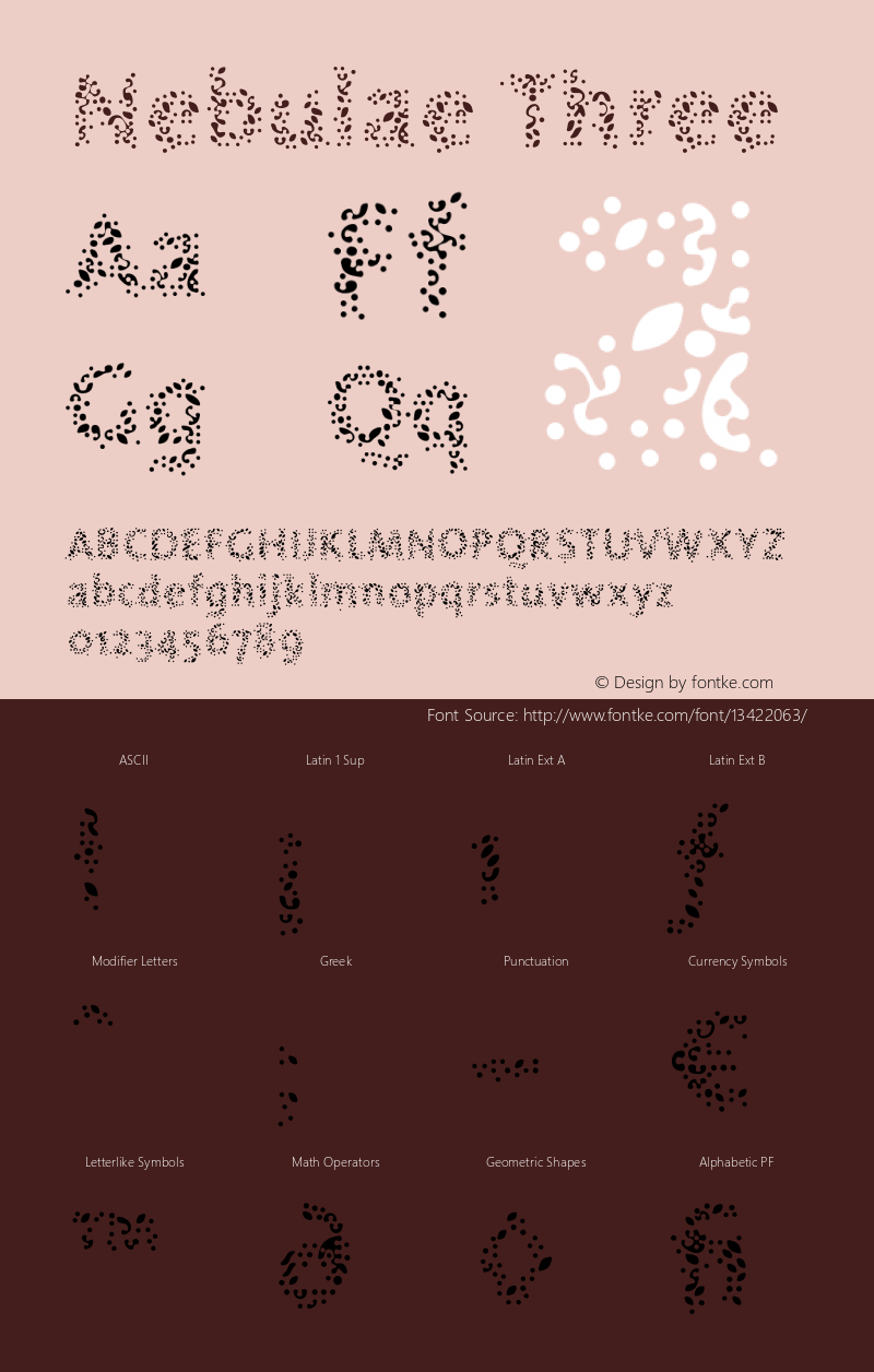 Nebulae Three Version 1.005 Font Sample