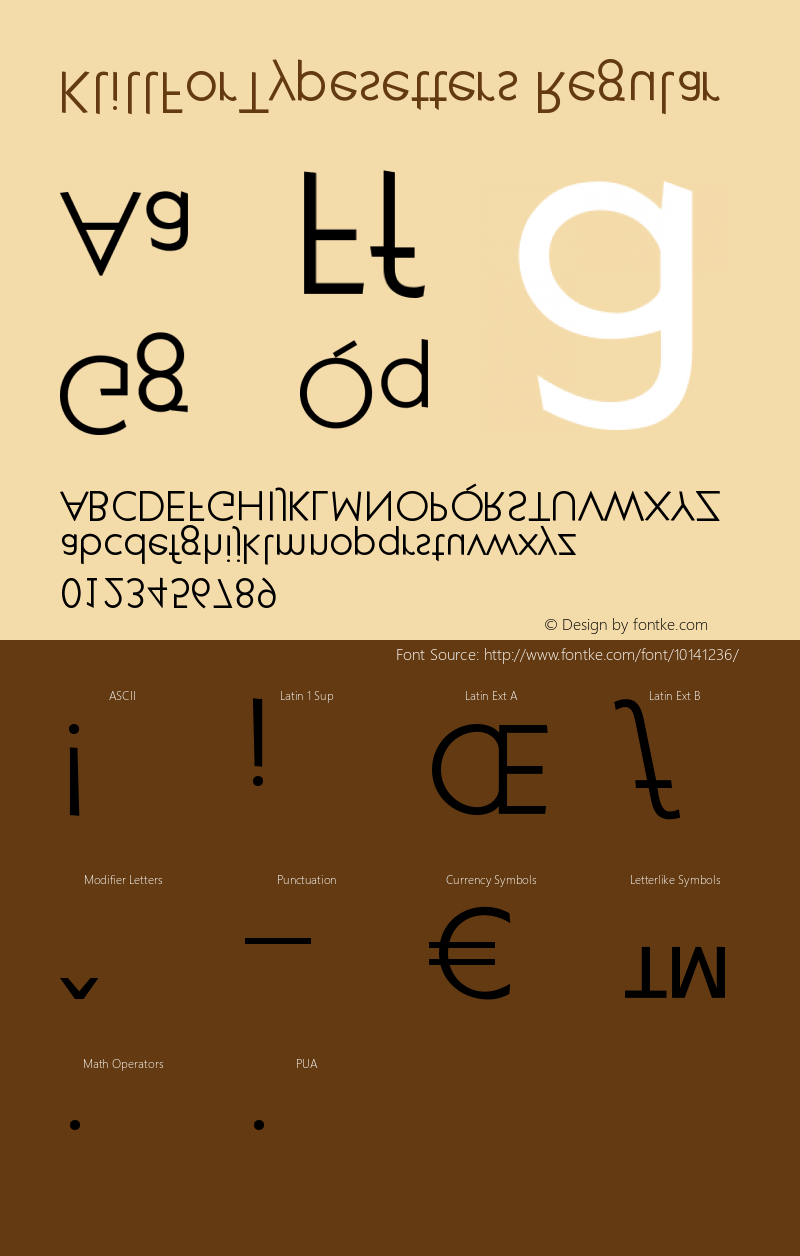 KlillForTypesetters Regular 1.0 Font Sample