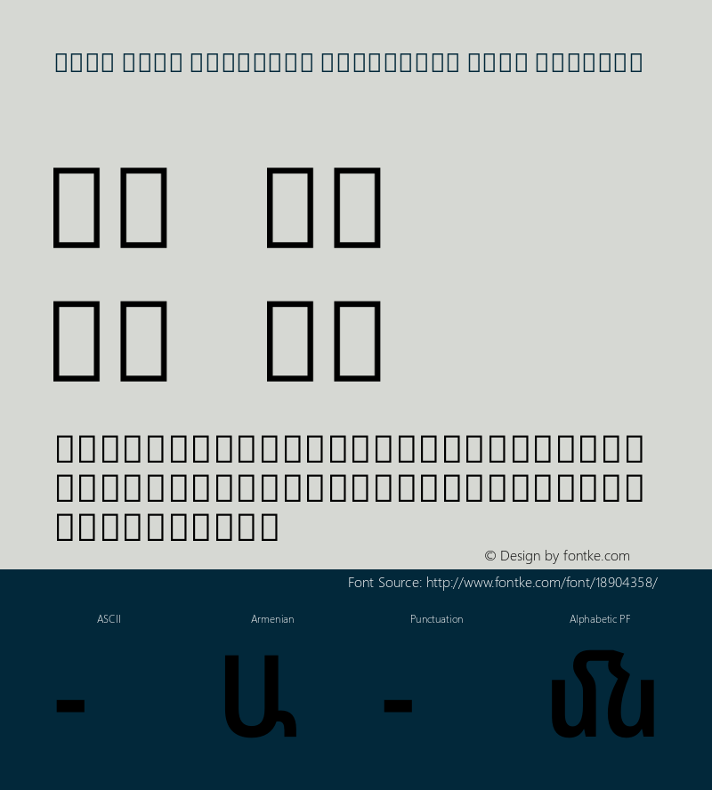 Noto Sans Armenian Condensed Semi Regular Version 1.902 Font Sample