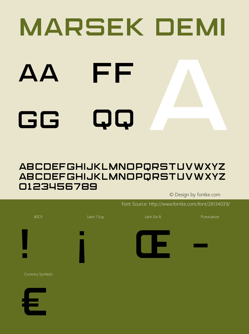 Marsek Demi Version 1.004;Fontself Maker 2.3.0 Font Sample