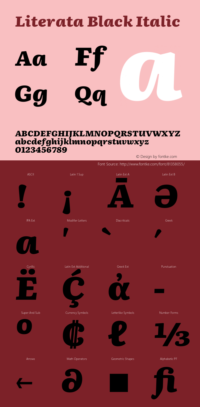 Literata Black Italic Version 3.002 Font Sample