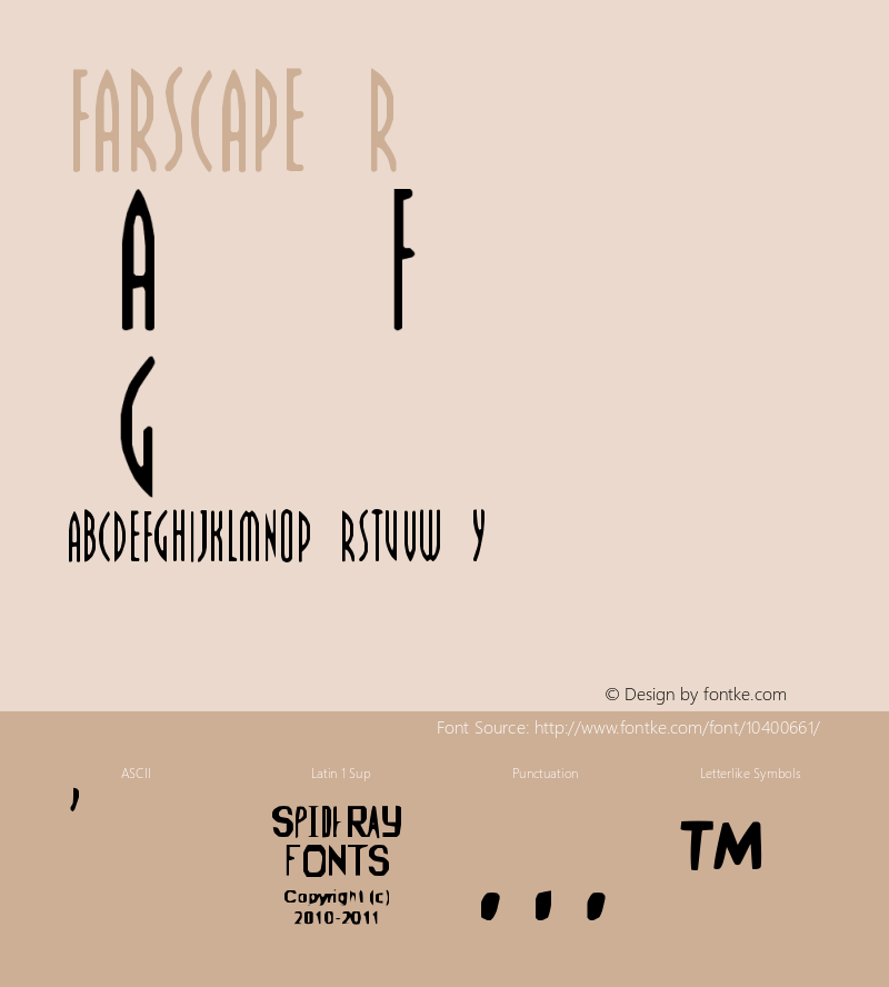FARSCAPE Regular Version 1.000 Font Sample