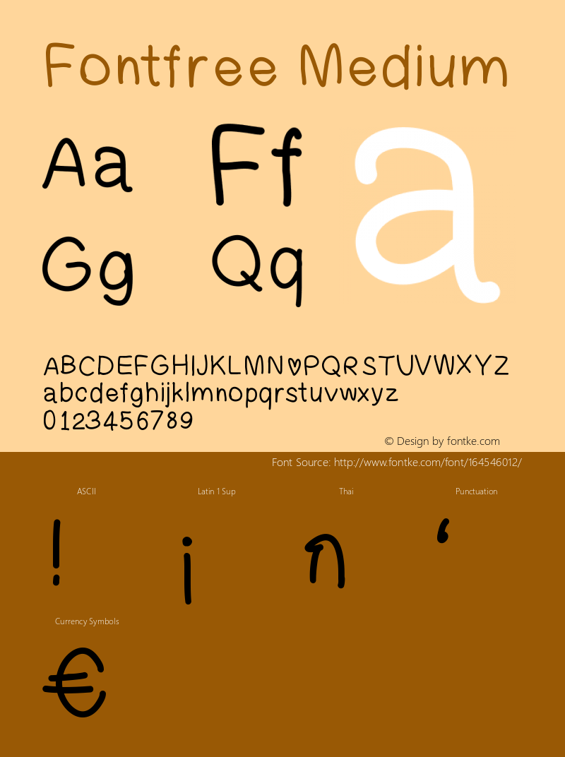 Fontfree Version 001.000 Font Sample