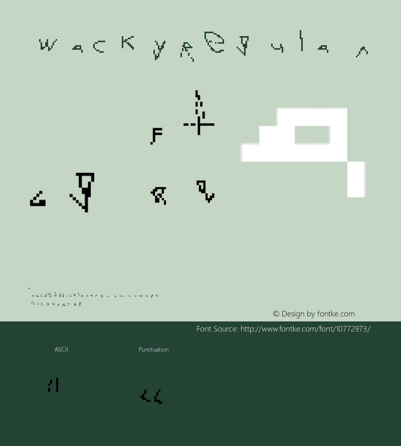 Wacky Regular Version 1.0 Font Sample