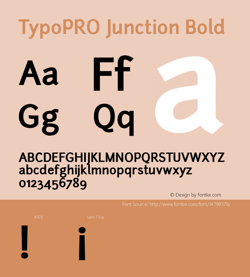 TypoPRO Junction Bold Version 001.001 Font Sample