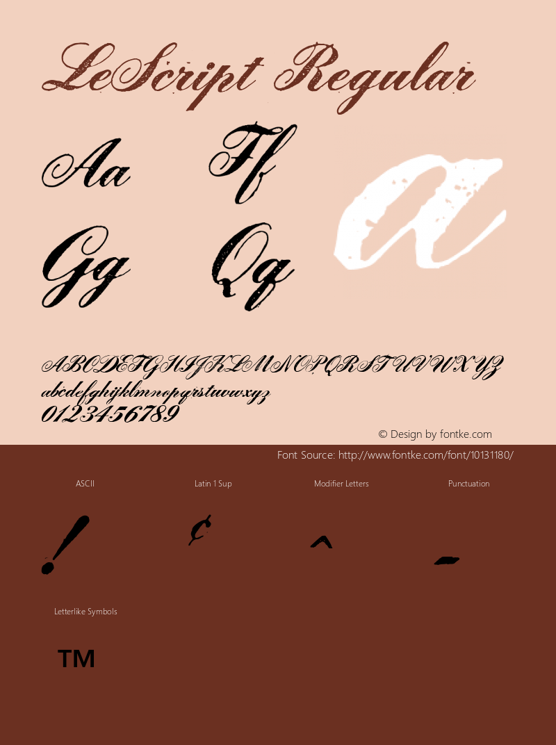 LeScript Regular 001.000 Font Sample