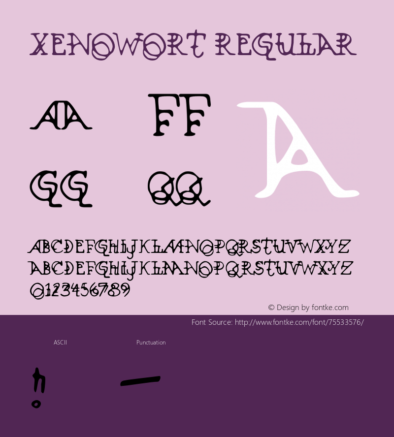 Xenowort-Regular Version 3.001 Font Sample