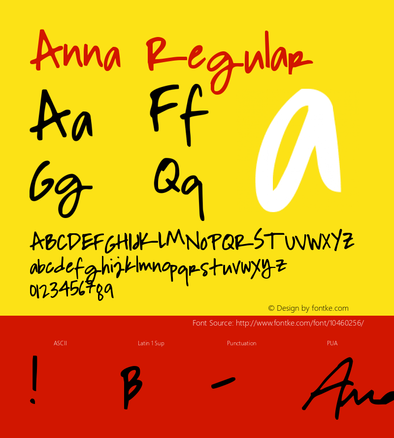 Anna Regular Unknown Font Sample