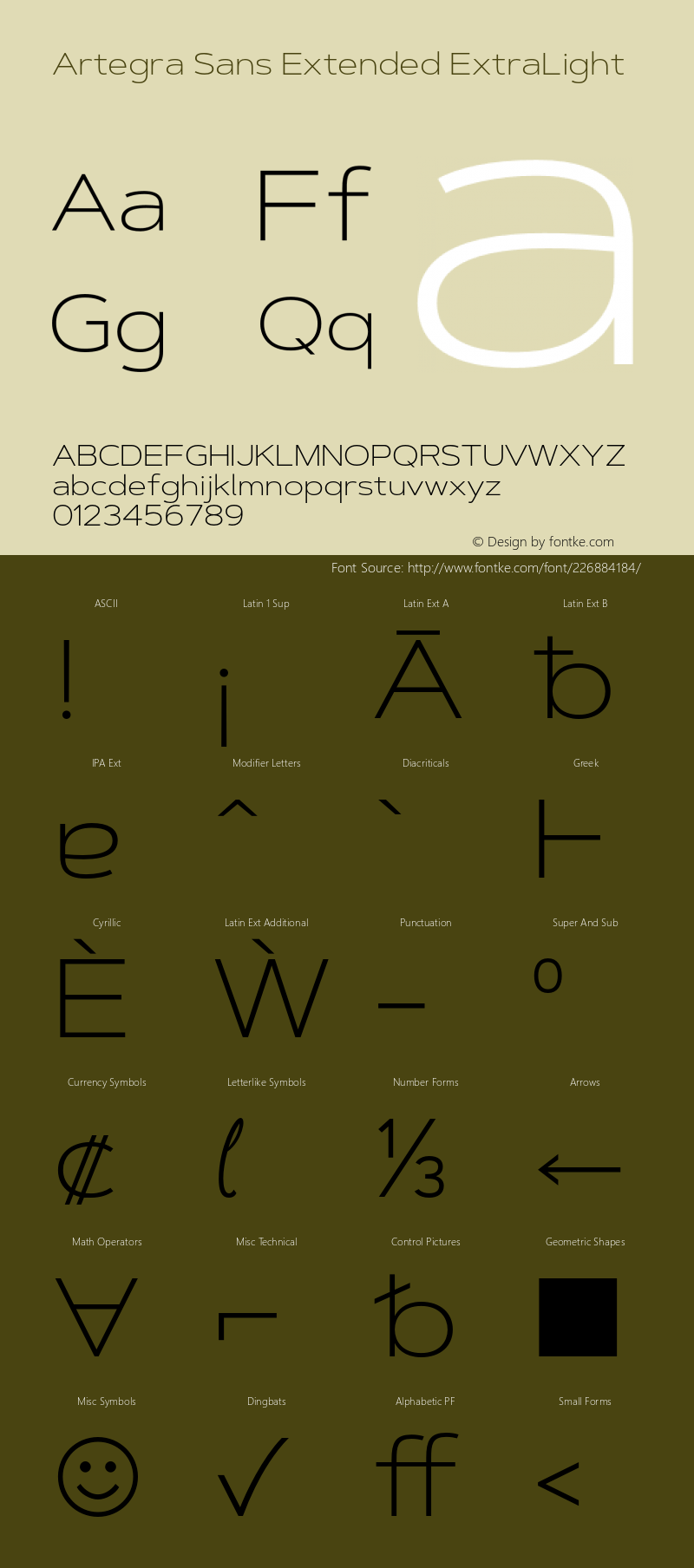 ArtegraSansExtended-ExtLt Version 1.00;com.myfonts.easy.artegra.artegra-sans.extend-extralight.wfkit2.version.4Krb图片样张