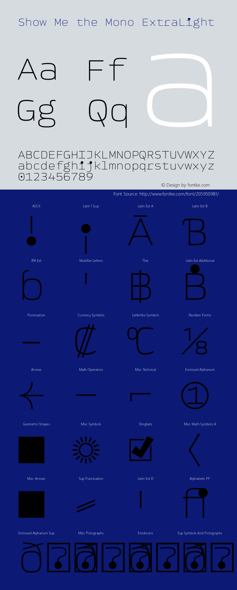 Show Me the Mono ExtraLight Version 1.001 | Demo图片样张