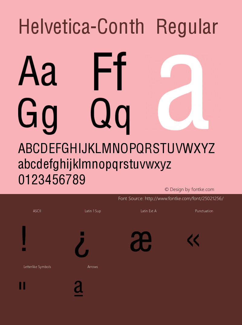 Helvetica-Conth Converted from C:\TEMP\HELVCOND.TF1 by ALLTYPE Font Sample