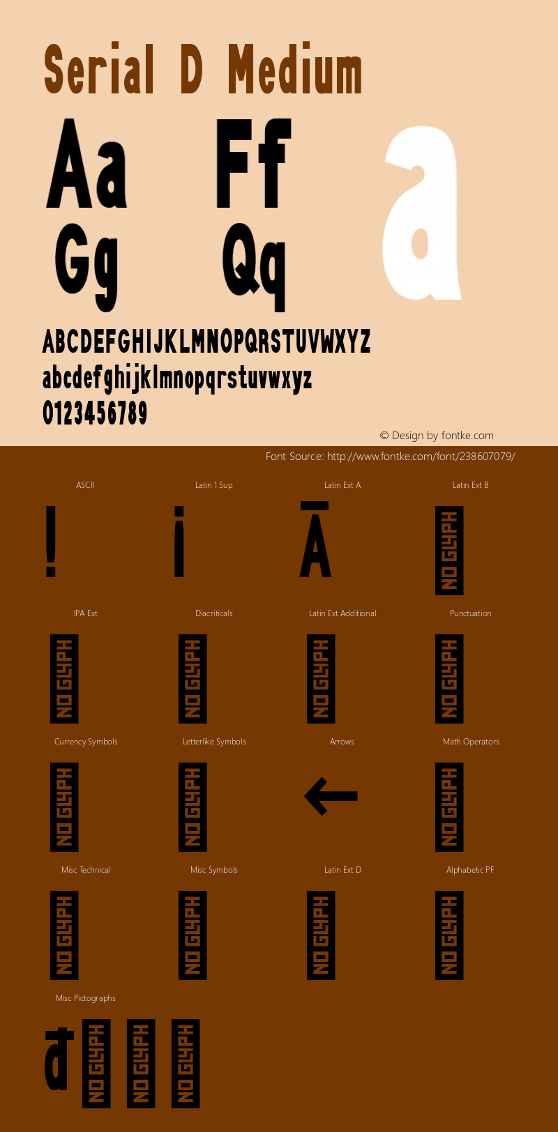 Serial D Medium Version 1.001 | web-ttf图片样张