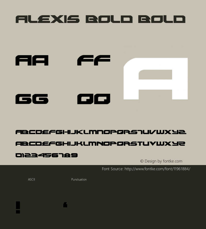 Alexis Bold Bold 001.000 Font Sample