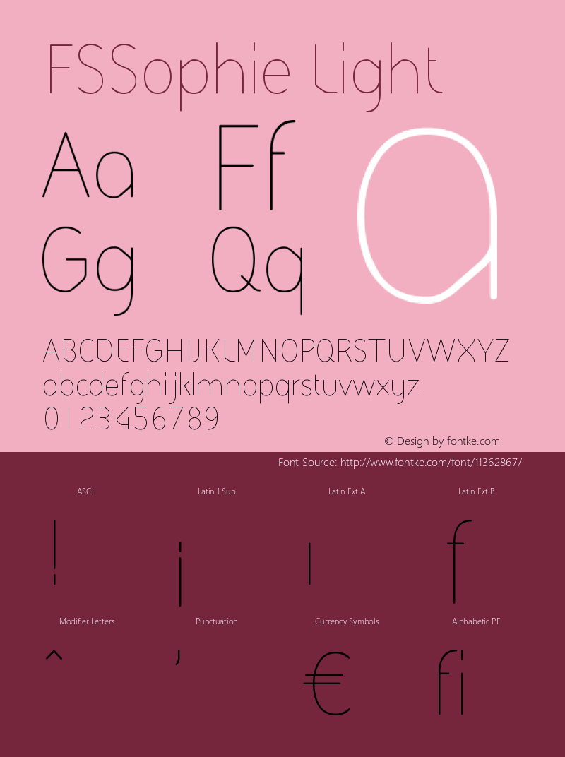 FSSophie Light Version 001.000 Font Sample